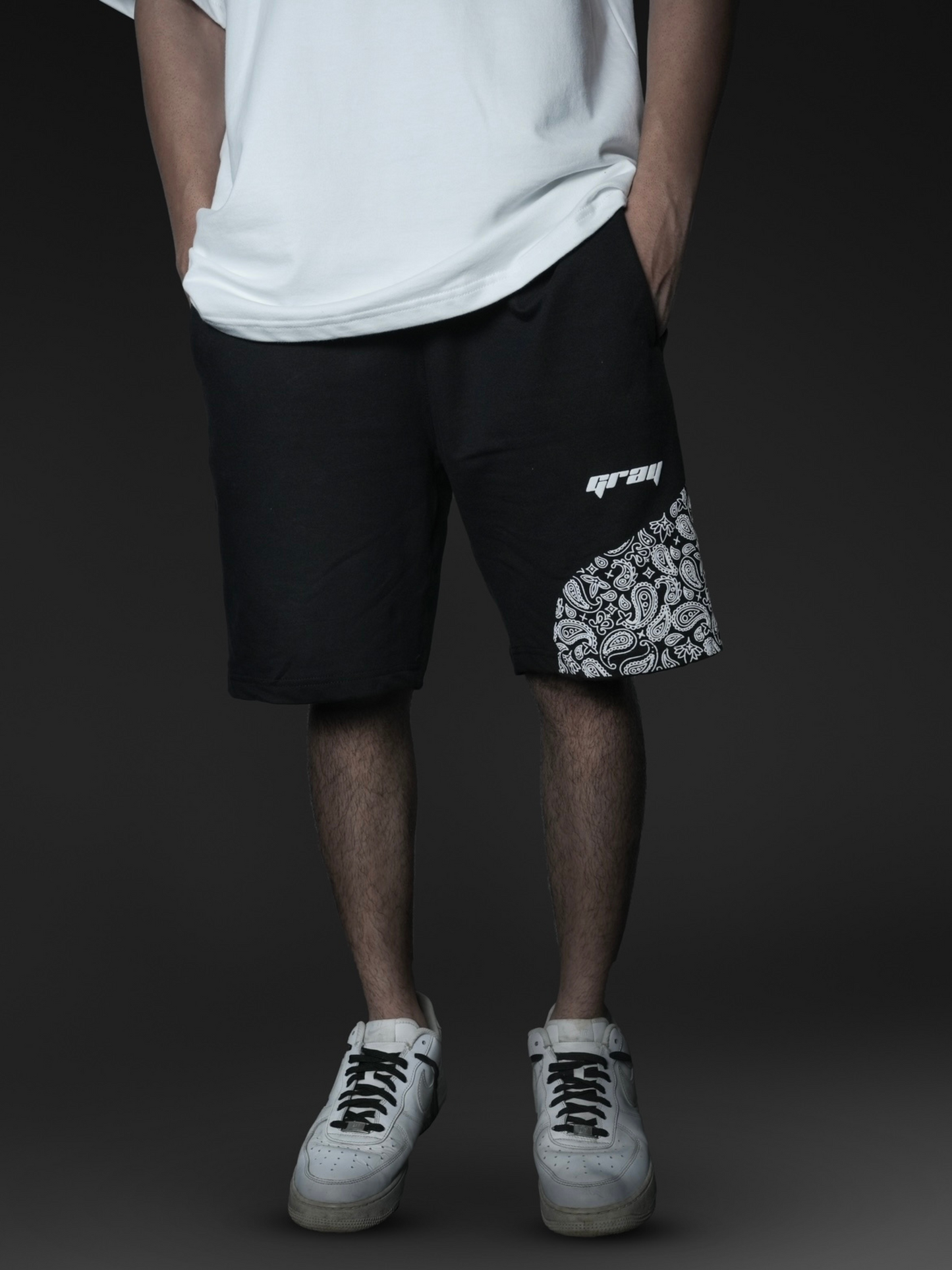 Paisley Shorts in Black