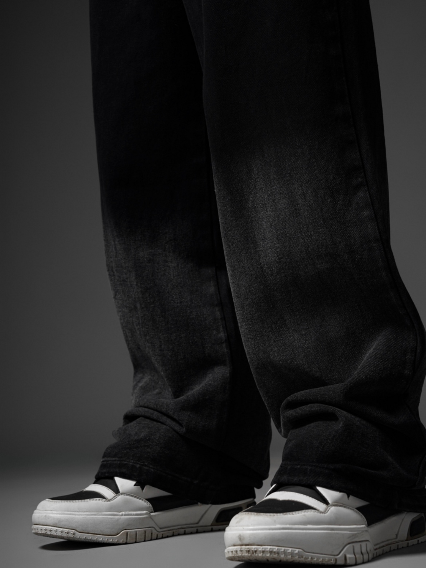 Black & Gray Baggy Jeans