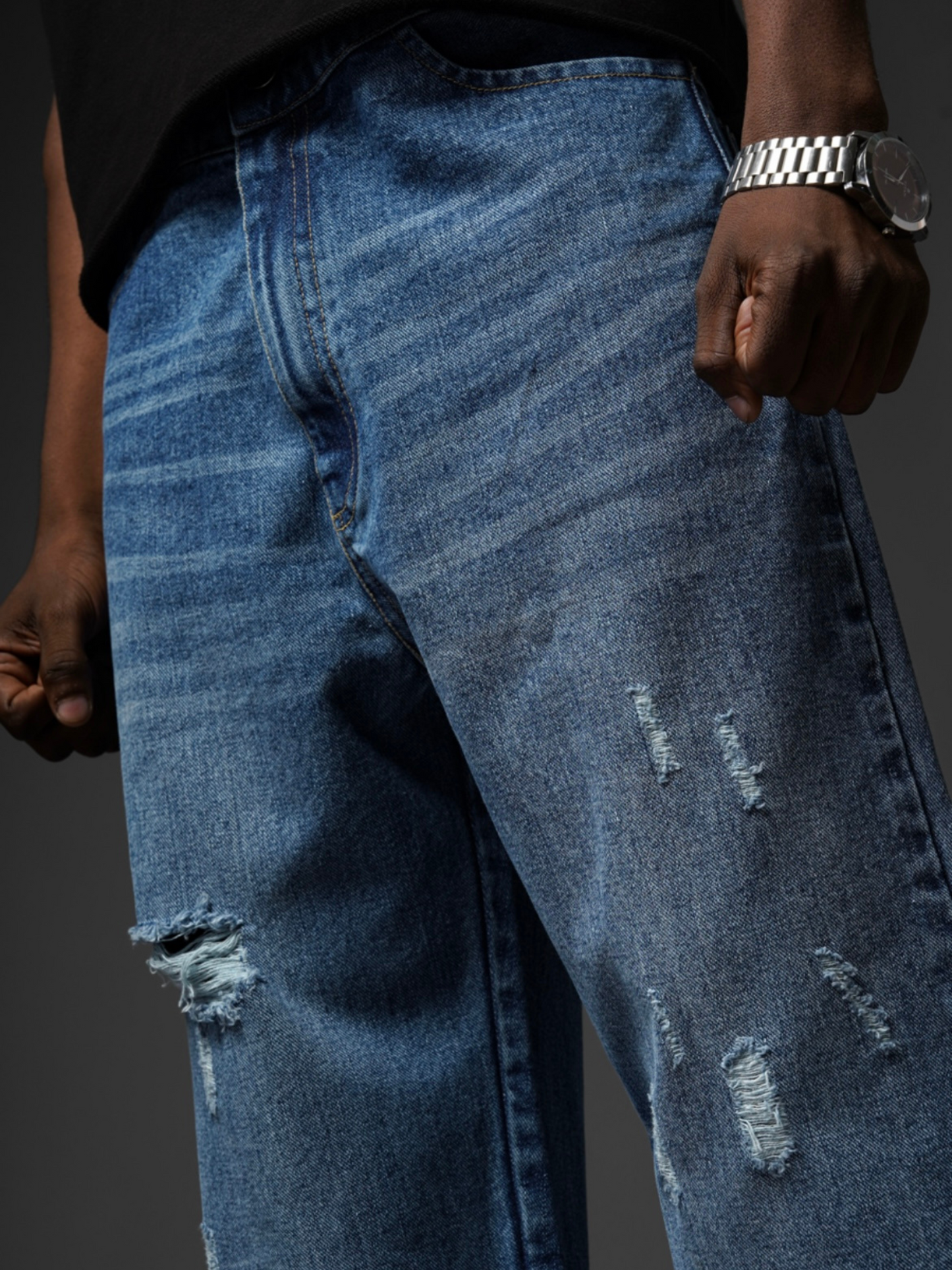 Distressed baggy Jeans in Blue