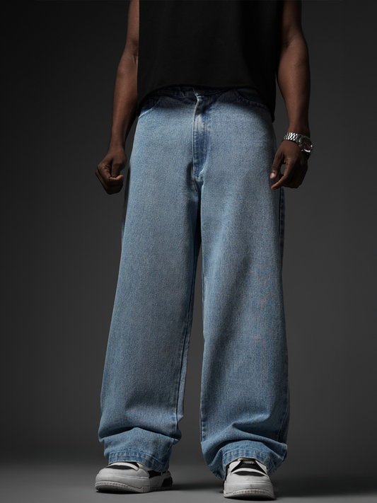 Basic Blue Straight Fit Jeans